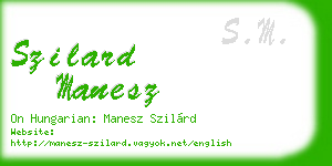 szilard manesz business card